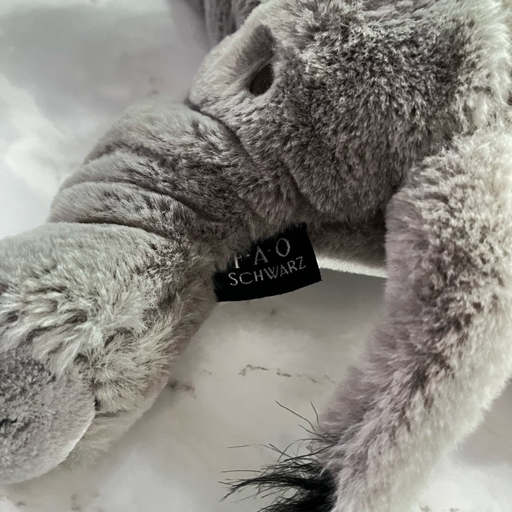 FAO Schwarz Soft Gray Elephant Plush - Picture 4 of 10